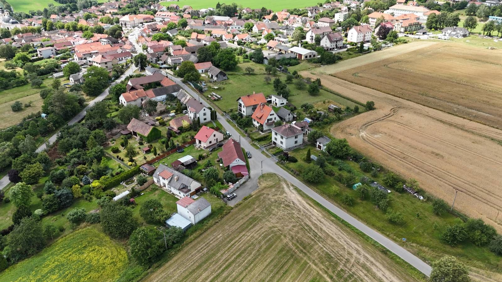 Letecký snímek obce Sepekov